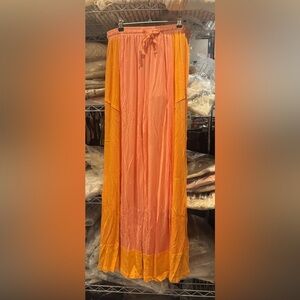 Orange and Pink POL Women's Wide Leg Lounge Pants